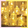 Imagen de Pack 6 Velas De Luz Led Diamantada 5cm Ancho X 12cm Alto