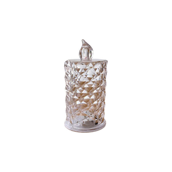 Imagen de Vela De Luz Led Diamantada Luz Cálida 5cm Ancho X 9cm Alto