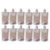 Imagen de Pack 12 Velas De Luz Led Diamantada 5cm Ancho X 9cm Alto