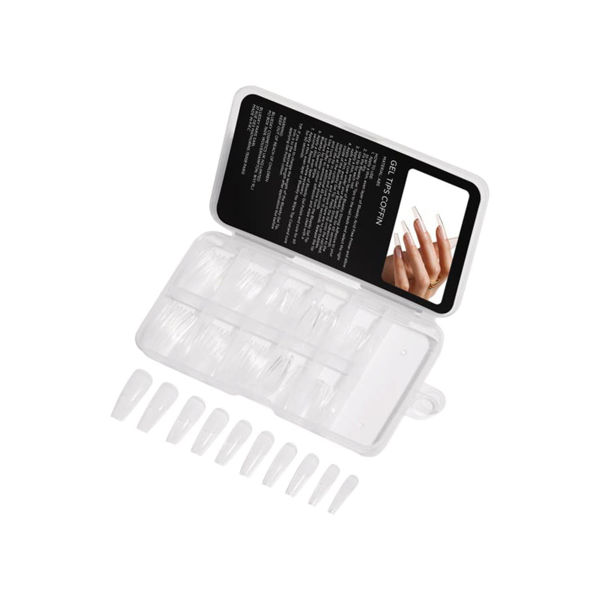 Imagen de Tips Para Uñas Profesional Bluesky Soft Gel Coffin 550 Unid