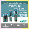 Imagen de Set 3 Maquina Barbería Corta Pelo Patillera Shaver VGR V-645