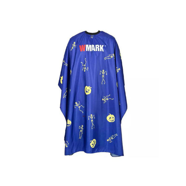 Imagen de Capa Para Corte De Pelo Wmark Halloween Azul Peluquería
