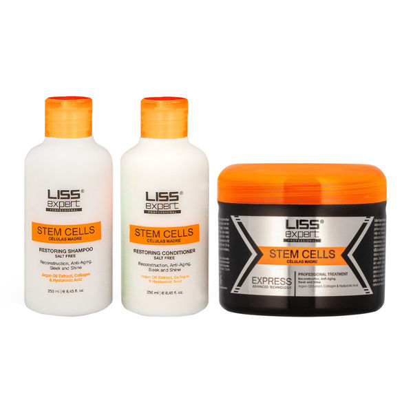 Imagen de Alisado Progresivo Liss Expert 250gr + Shampoo Sin Sal Liss Expert 250ml + Acondicionador Sin Sal Liss Expert 250ml