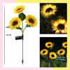 Imagen de 6 Girasoles Decorativos Para Jardín Con Luz Recargable Panel Solar 70cm
