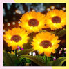 Imagen de 6 Girasoles Decorativos Para Jardín Con Luz Recargable Panel Solar 70cm