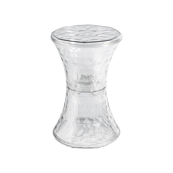 Imagen de Taburete Mesa De Almacenamiento Acrílico Diamantado 48cm
