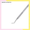 Imagen de Explorador Doble De Acero Inoxidable Para Uñas Manicura Pedicura 13cm