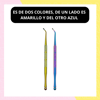 Imagen de Explorador De Uñas Zola De Acero Inoxidable Bicolor 11cm