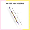Imagen de Explorador De Uñas Doble De Acero Inoxidable Zola Bicolor 13cm