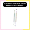 Imagen de Explorador De Uñas Doble De Acero Inoxidable Zola Bicolor 13cm