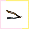 Imagen de Navajin Plegable De Metal Mango De Madera Veteado Barber 15cm