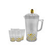 Imagen de Jarra De Acrílico Para Servir De 2 Litros Diseño Rombo + 4 Vasos De 350ml