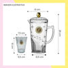 Imagen de Jarra De Acrílico Para Servir De 2 Litros Diseño Mandala + 4 Vasos De 340ml