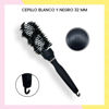 Imagen de Cepillo Térmico Para Brushing Alisado Blanco Y Negro 32mm