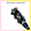 Imagen de Cepillo Térmico Para Brushing Alisado Blanco Y Negro 25mm