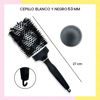 Imagen de Cepillo Térmico Para Brushing Alisado Blanco Y Negro 53mm
