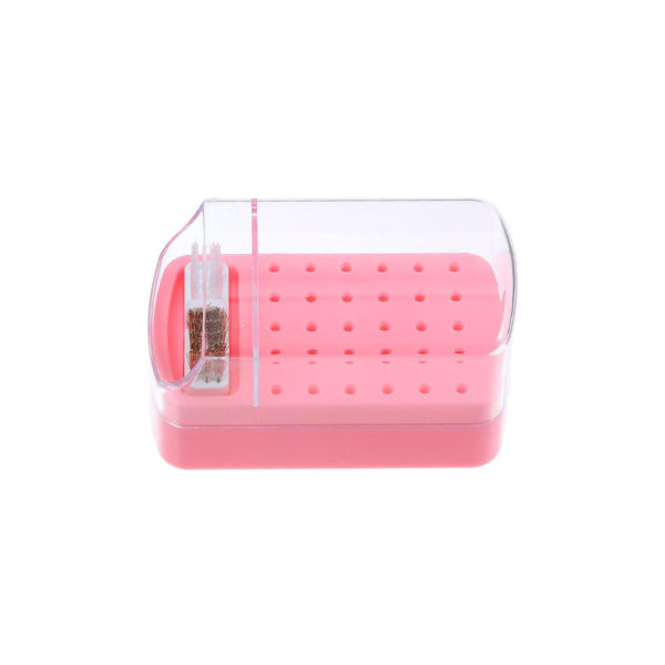 Imagen de Soporte Porta Fresas Para 30 Unidades Con Cepillo Manicura