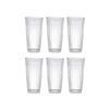 Imagen de 6 Vasos Largos De Vidrio Transparente Varios Diseños 200ml