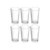 Imagen de 6 Vasos Largos De Vidrio Transparente Varios Diseños 200ml