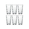 Imagen de 6 Vasos Largos De Vidrio Transparente Varios Diseños 200ml