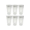 Imagen de 6 Vasos Largos De Vidrio Transparente Varios Diseños 200ml