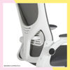 Imagen de Silla Para Oficina Altura Regulable Blanca Y Gris Con Ruedas