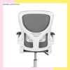 Imagen de Silla Para Oficina Altura Regulable Blanca Y Gris Con Ruedas