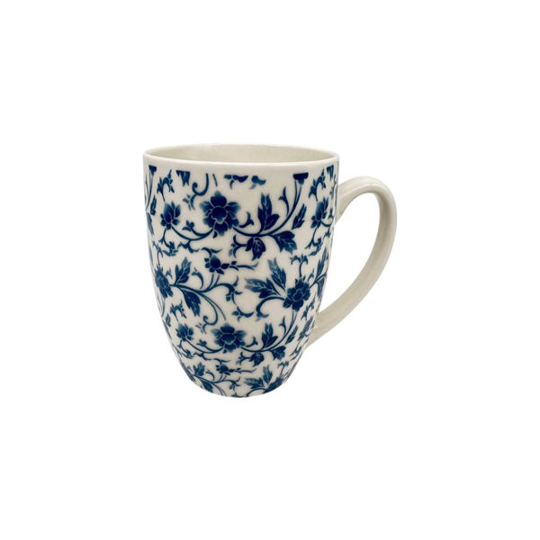 Imagen de TAZA BLANCA CON FLORES CHICAS 300 ML