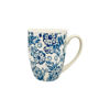 Imagen de Taza Cerámica Blanca Con Diseño Flores Azules 400ml
