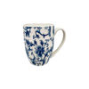 Imagen de Taza Cerámica Blanca Con Diseño Flores Azules 400ml
