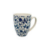 Imagen de Taza Cerámica Blanca Con Diseño Flores Azules 400ml