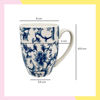 Imagen de Taza Cerámica Blanca Con Diseño Flores Azules 400ml