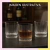 Imagen de 6 Vasos Vidrio Transparente Cuadrados Para Whisky 200ml
