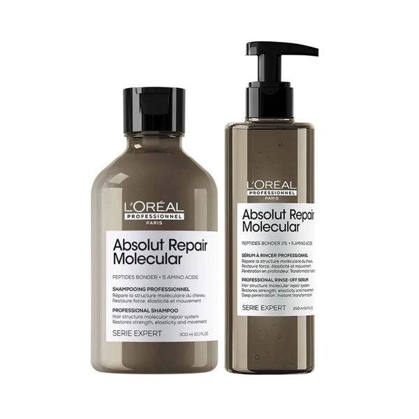 Imagen de Pack Loreal Absolut Repair Molecular Shampoo 300ml + Sérum 250ml