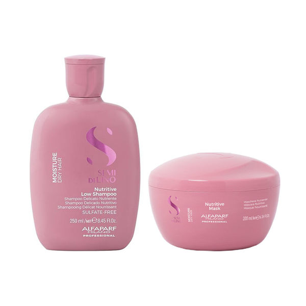 Imagen de Pack Alfaparf Semi Di Lino Nutritive Shampoo 250ml +  Máscara 200ml