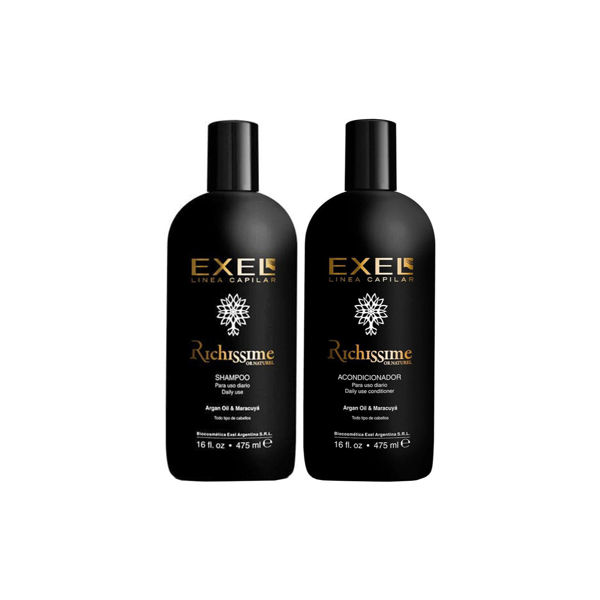 Imagen de Pack Shampoo Exel Richissime + Acondicionador Aceite De Argán Y Maracuyá 475ml