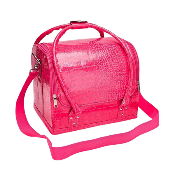 Imagen de Bolso Simil Cuero Con Asa 4 Bandejas Organizadoras