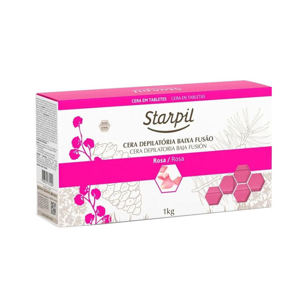 Imagen de Cera Depilatoria En Pastilla Starpil Rosa Para Piel Sensible 1Kg