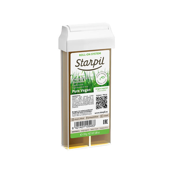 Imagen de Cera Depilatoria En Roll On Starpil Pure Vegan Natural Miel 100gr