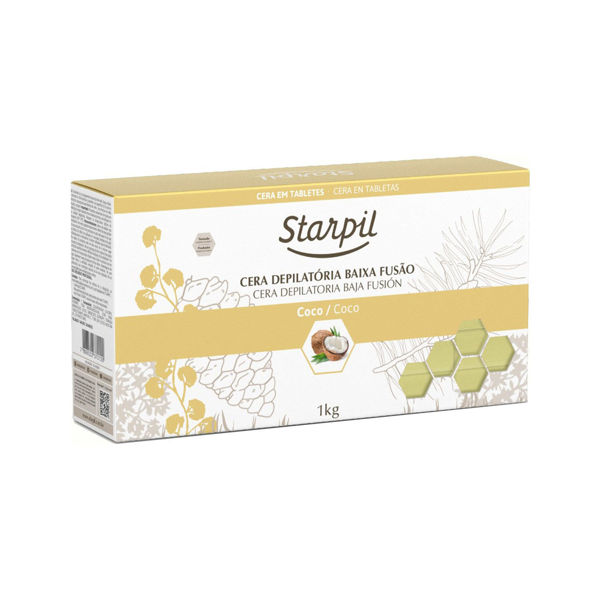 Imagen de Cera Depilatoria En Pastilla Starpil Coco Hidrata Y Suaviza 1Kg