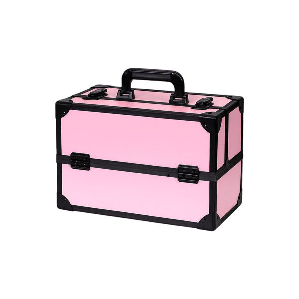 Imagen de Maletín Organizador Maquillaje 3 Bandejas Con Cerradura Porta Pincel