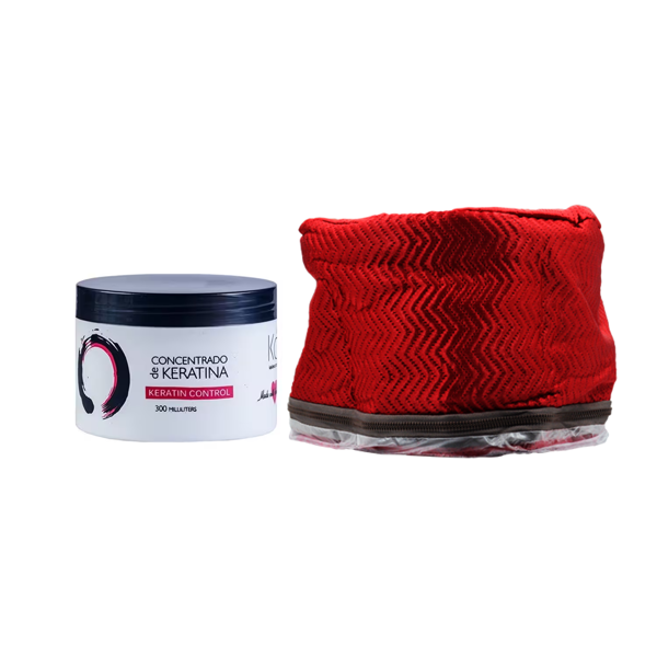Imagen de Concentrado De Keratina Riviera 350gr + Gorra Térmica Eléctrica Roja 220V