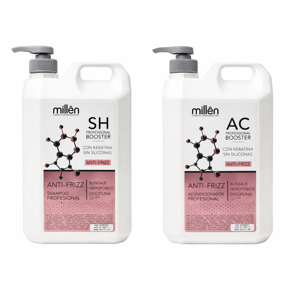 Imagen de Pack Shampoo Anti-Frizz Millên Con Keratina 3L + Acondicionador 3L