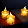 Imagen de Pack 12 Velas De Luz Led Acrílicas Luz Cálida 3,5cm X 5cm