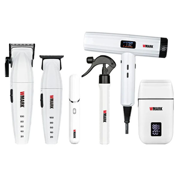 Imagen de Kit Barbero 6 En 1 Wmark NG-8635 Clipper Trimmer Shaver Secador Spray Corta Bellos Nariz