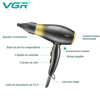 Imagen de Secador De Pelo Profesional VGR V-461 2400w + 2 Boquillas