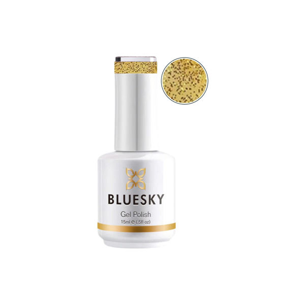 Imagen de Esmalte De Uñas Gel Semipermanente Bluesky Honey Gold Glitter 15ml
