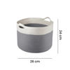 Imagen de Canasto Organizador De Tela Algodón Con Asa 26cm X 24cm