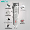 Imagen de Maquina Corte De Pelo Clipper Inalámbrica Vgr V-116 Plateada